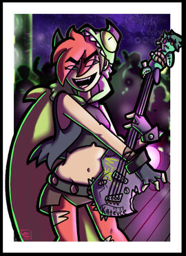 Rockin&#39; Out [Notebook/Folder graphic mockup- sketvh &amp; inking donw by @KatevceT]